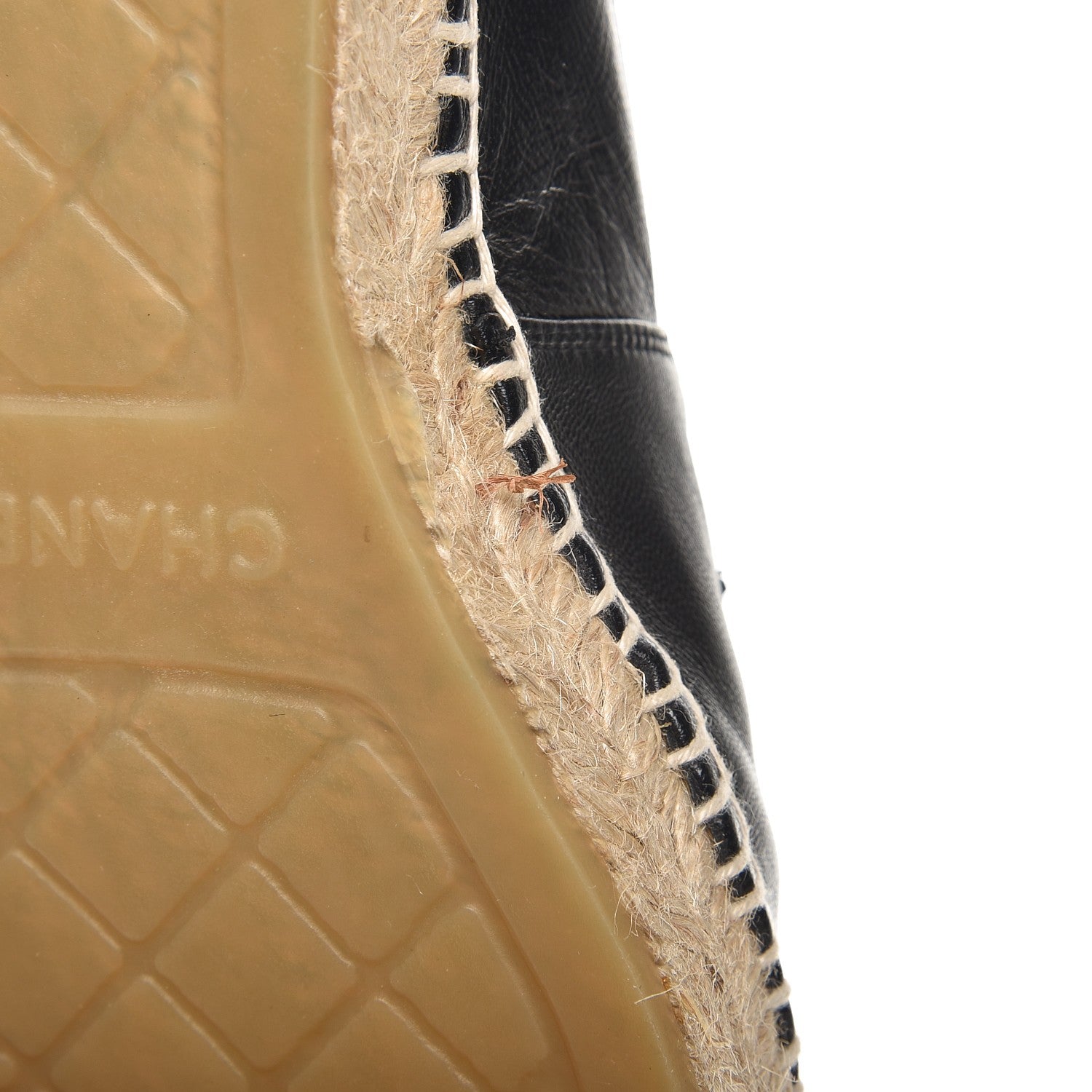 Chanel Lambskin CC Espadrilles 37 Black 9 of 11