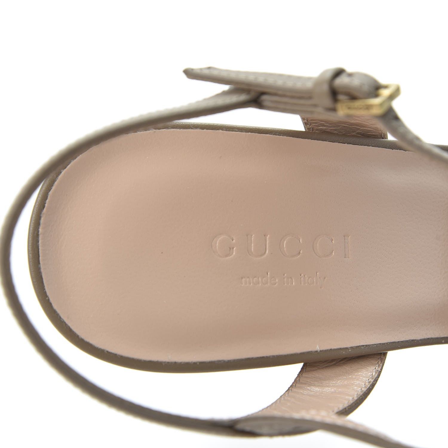 Gucci Lifford Calfskin GG Marmont Ankle Wrap 105mm Sandals 37 Mud 7 of 9