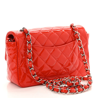 Chanel Patent Calfskin Quilted Mini Rectangular Flap Red 3 of 10