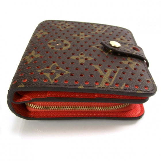 Louis Vuitton Monogram Perforated Compact Zipped Wallet Orange 4 of 7