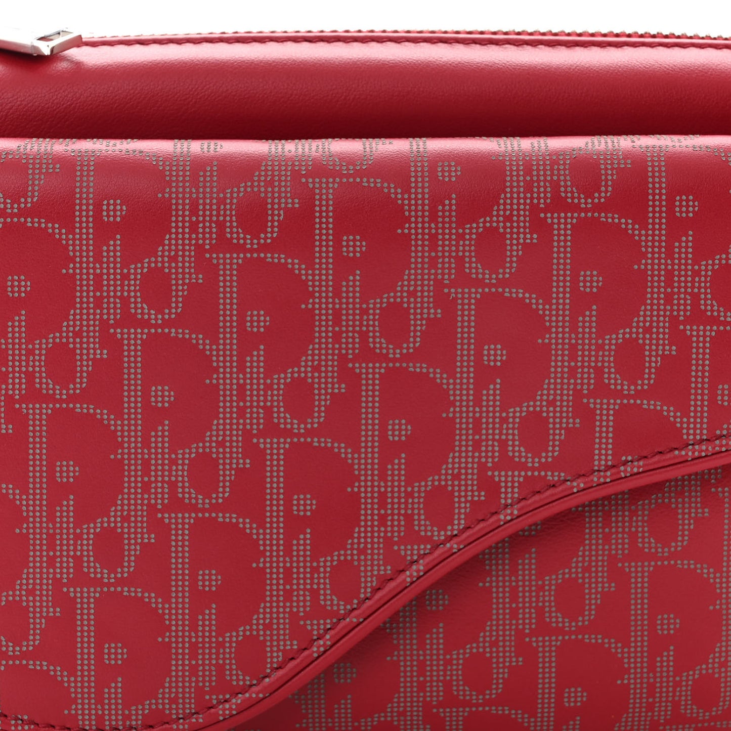 Galaxy Calfskin Oblique World Tour Saddle Belt Bag Red