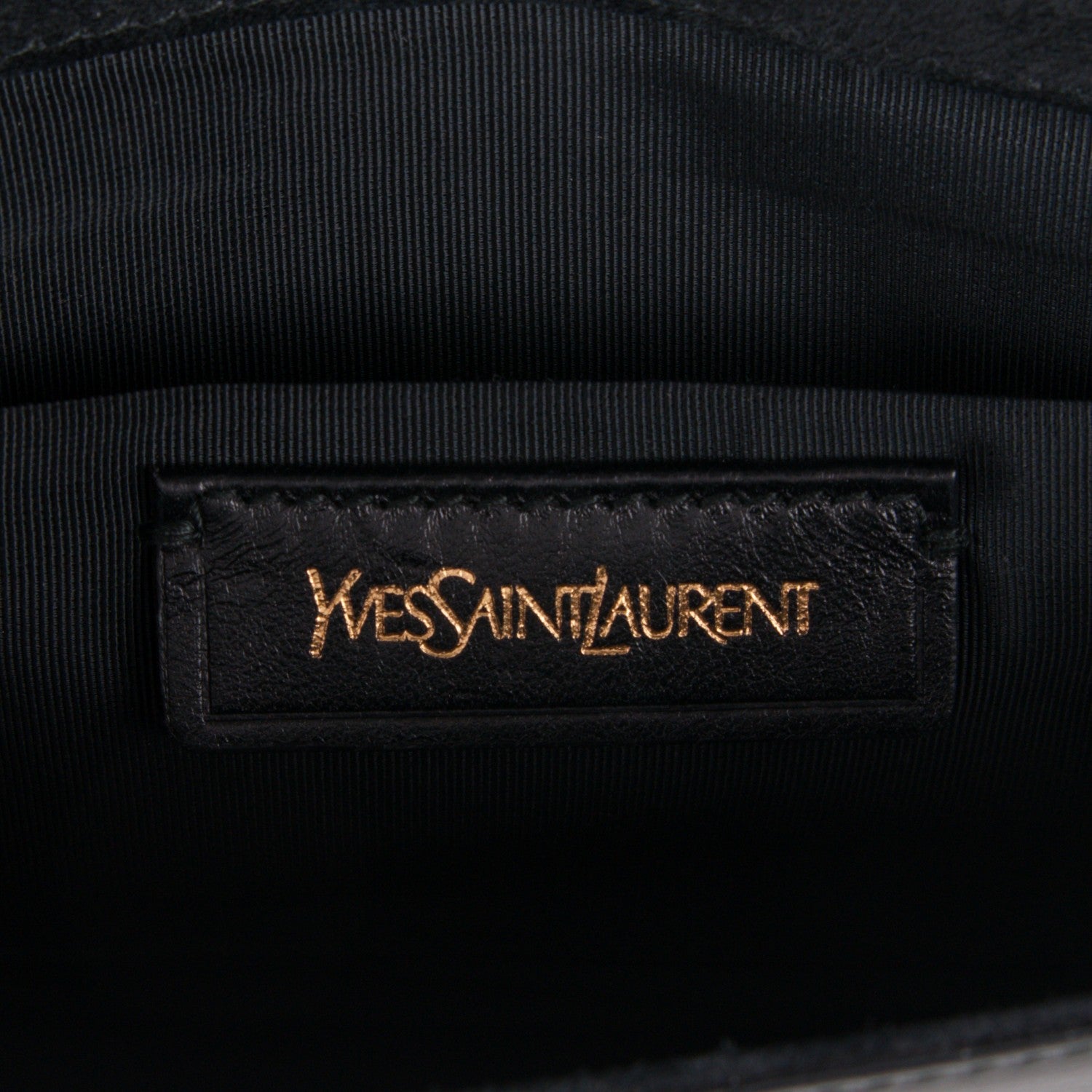 Saint Laurent Textured Patent Classic Y Ligne Clutch Black 6 of 7