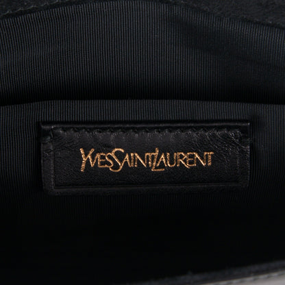 Saint Laurent Textured Patent Classic Y Ligne Clutch Black 6 of 7