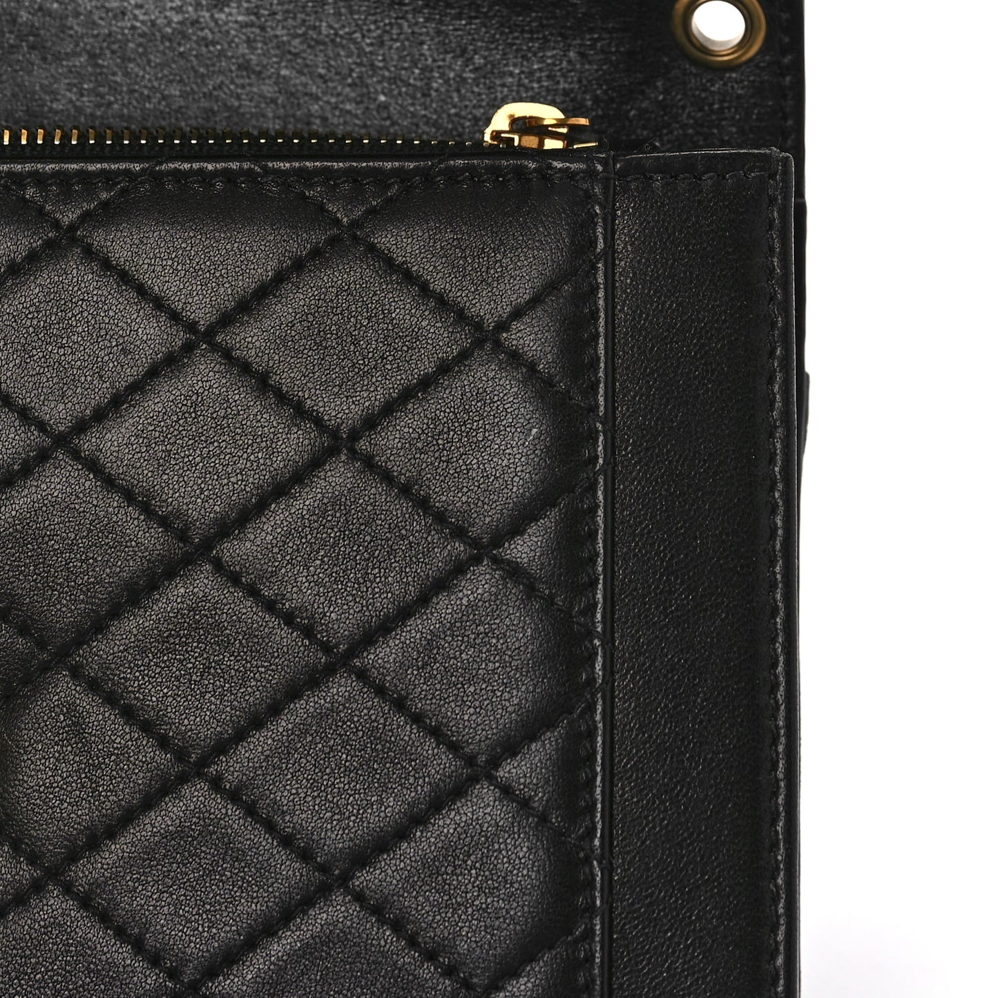 Lambskin Quilted Mini Gaby Satchel Black