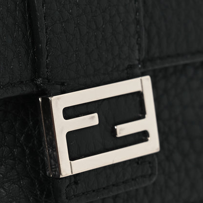 Fendi Cuoio Romano Micro Flat Baguette Black 11 of 12