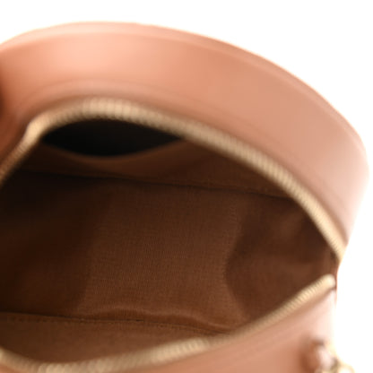 Chanel Shiny Lambskin Ribbon Quilted Round Clutch With Chain Brown 5 of 11