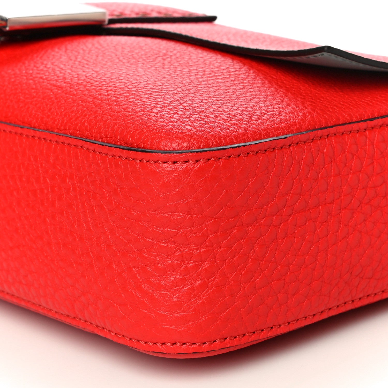 Fendi Cuoio Romano Selleria Large Baguette Papavero 7 of 14
