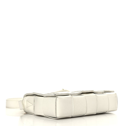 Bottega Veneta Grained Calfskin Maxi Intrecciato Cassette Crossbody Bag White 4 of 8