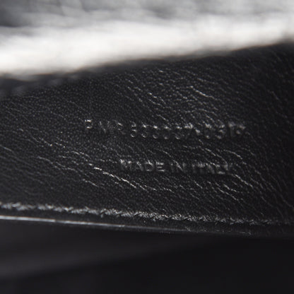 Saint Laurent Crinkled Calfskin Matelasse Monogram Baby Niki Chain Satchel Black 6 of 9