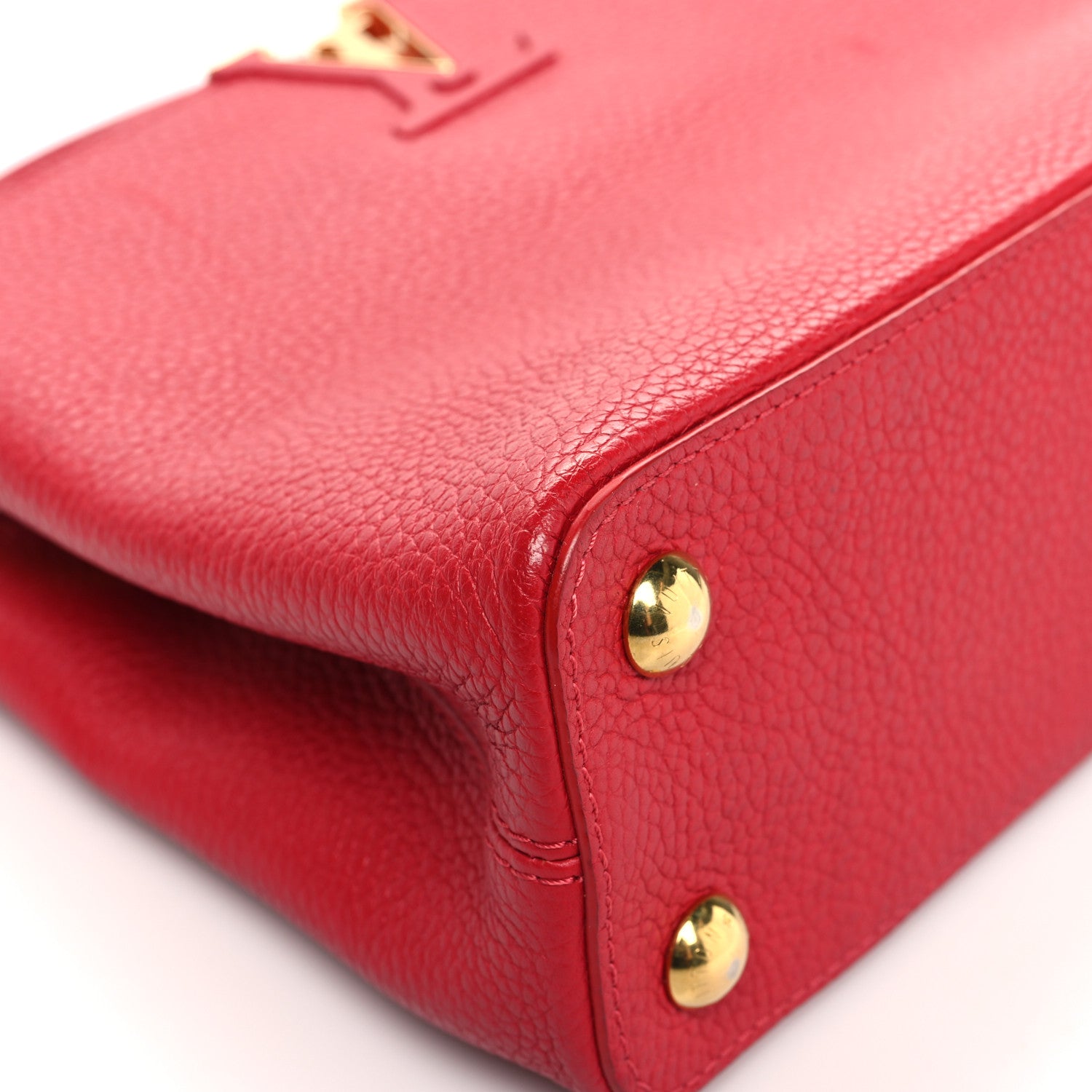 Louis Vuitton Taurillon Capucines BB Scarlet Red 8 of 16