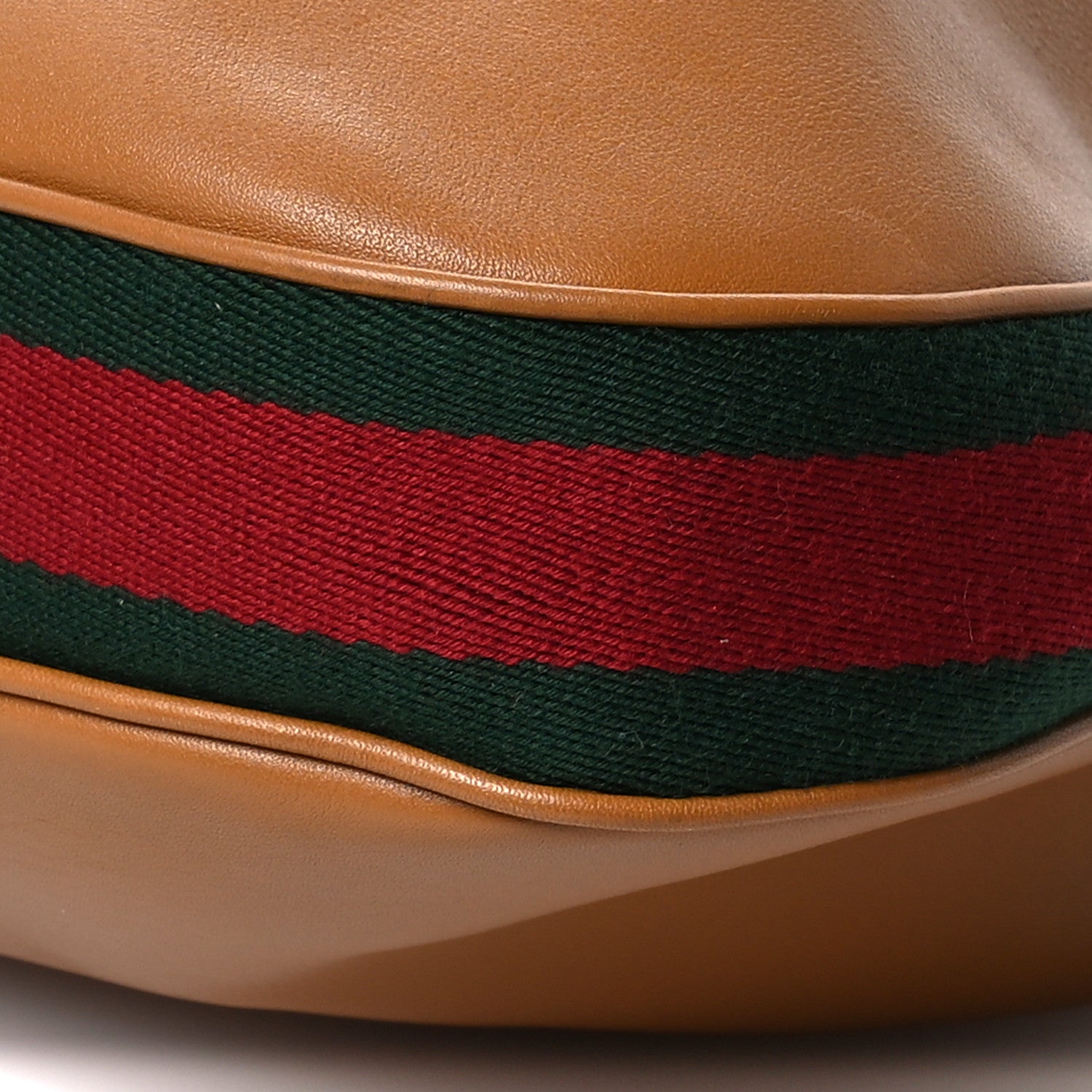 Gucci Aria Calfskin Web Large Attache Shoulder Bag Dark Orange 10 of 10