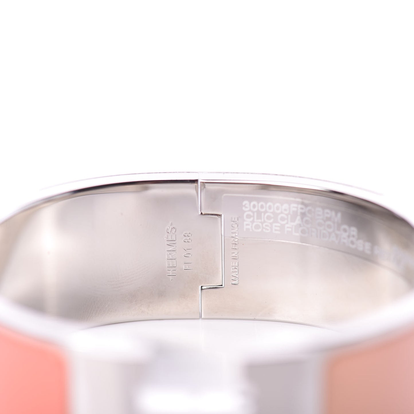 Enamel Wide Clic Clac H Bracelet PM Rose Florida Rose Petale