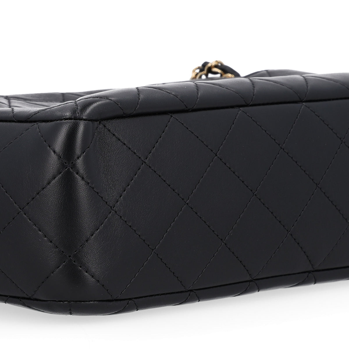 Chanel Lambskin Quilted Camerissimo Camera Case Black 9 of 11