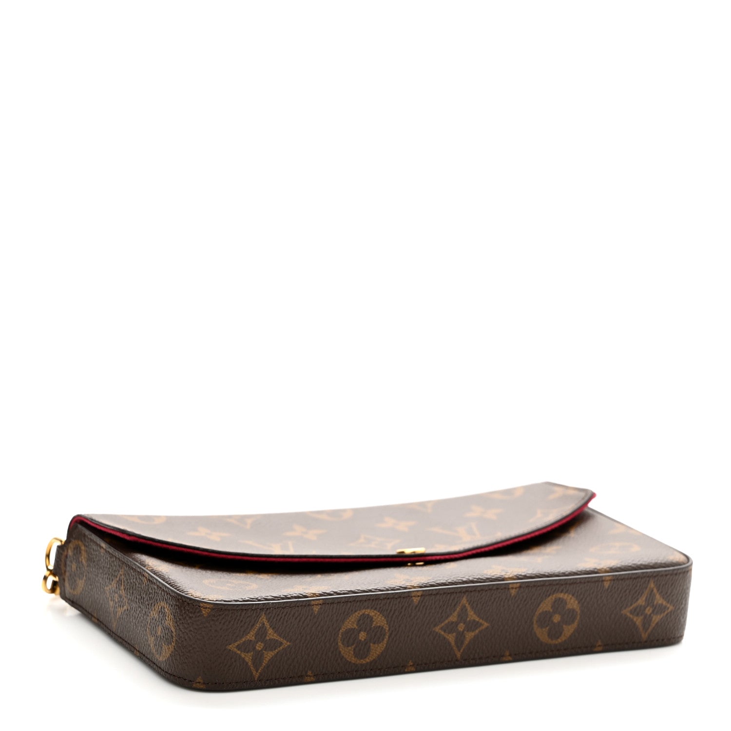 Louis Vuitton Monogram Pochette Felicie Chain Wallet Fuchsia 5 of 11