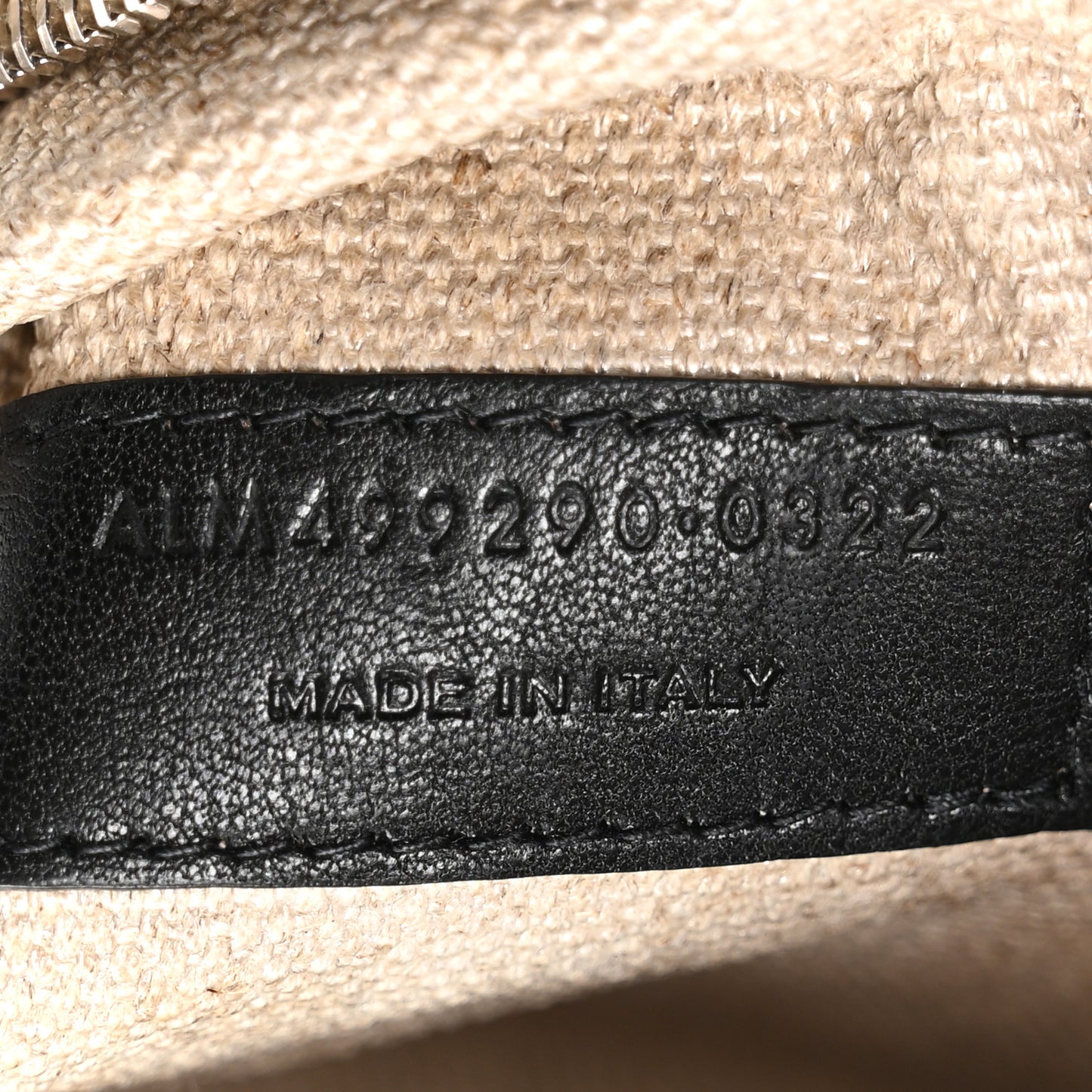 Linen Calfskin Small Rive Gauche Tote Greggio Natural