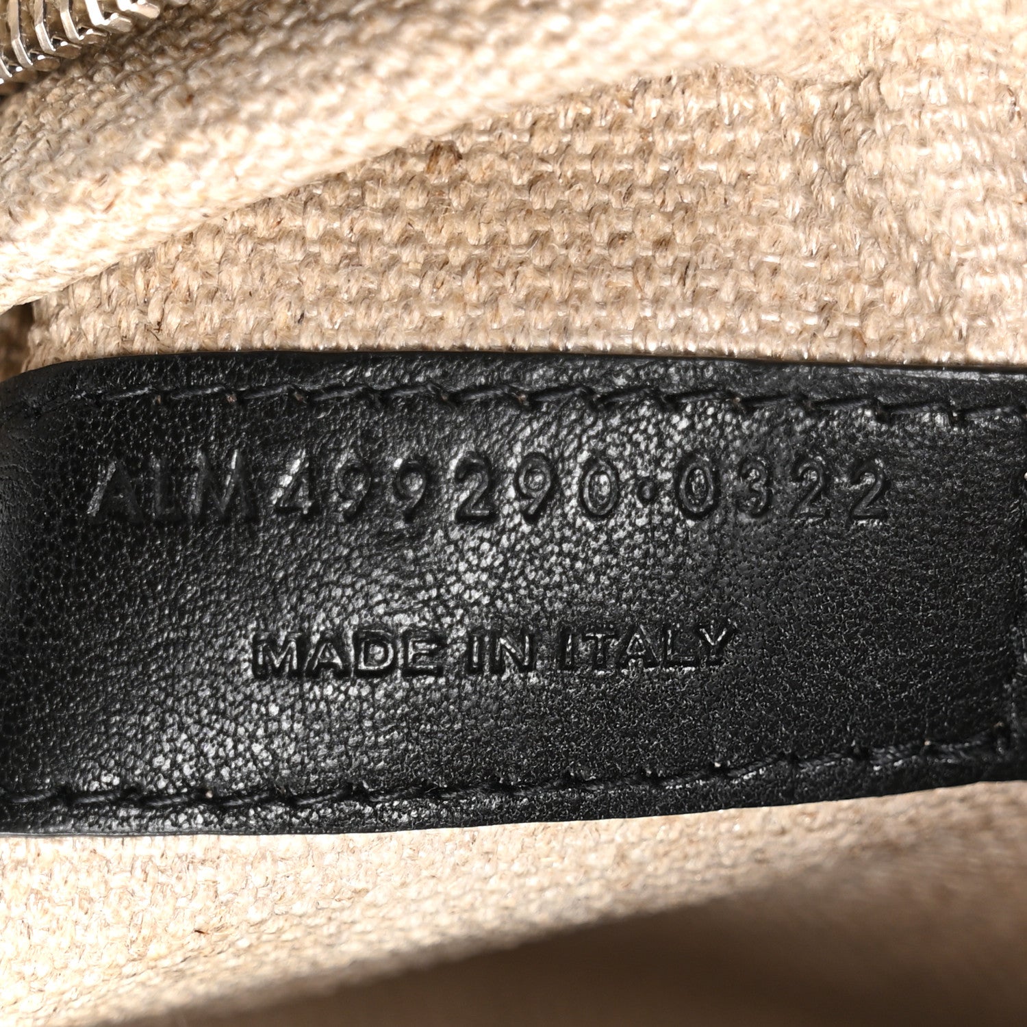 Saint Laurent Linen Calfskin Small Rive Gauche Tote Greggio Natural 7 of 10