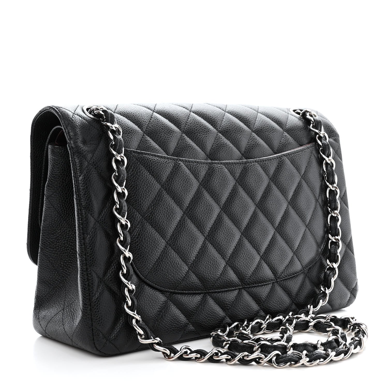 Chanel Caviar Quilted Jumbo Double Flap Black 3 of 12