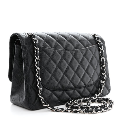 Chanel Caviar Quilted Jumbo Double Flap Black 3 of 12