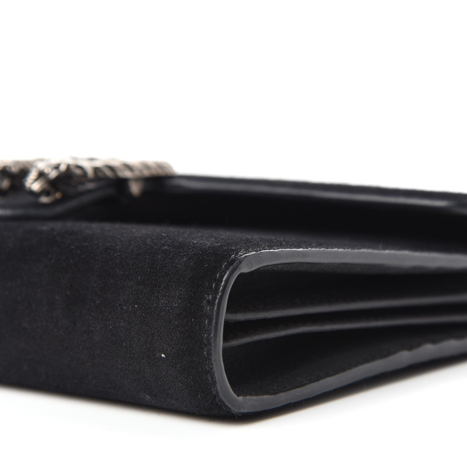 Gucci Suede Mini Dionysus Chain Wallet Black 7 of 11