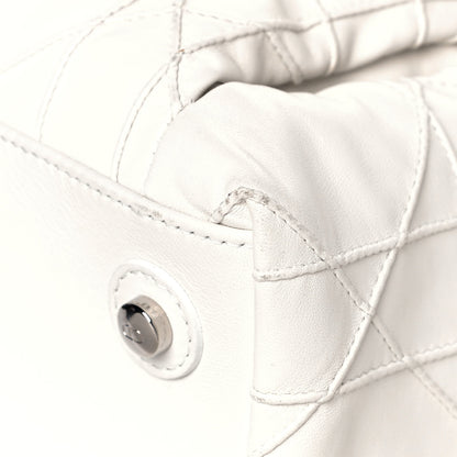 Christian Dior Lambskin Cannage Medium Le Trente Tote White 12 of 15