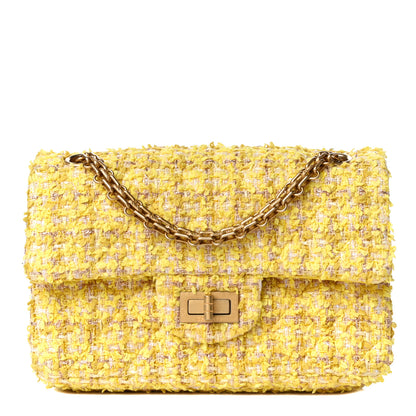 Chanel Tweed Quilted 2.55 Reissue Mini Flap Yellow 1 of 12