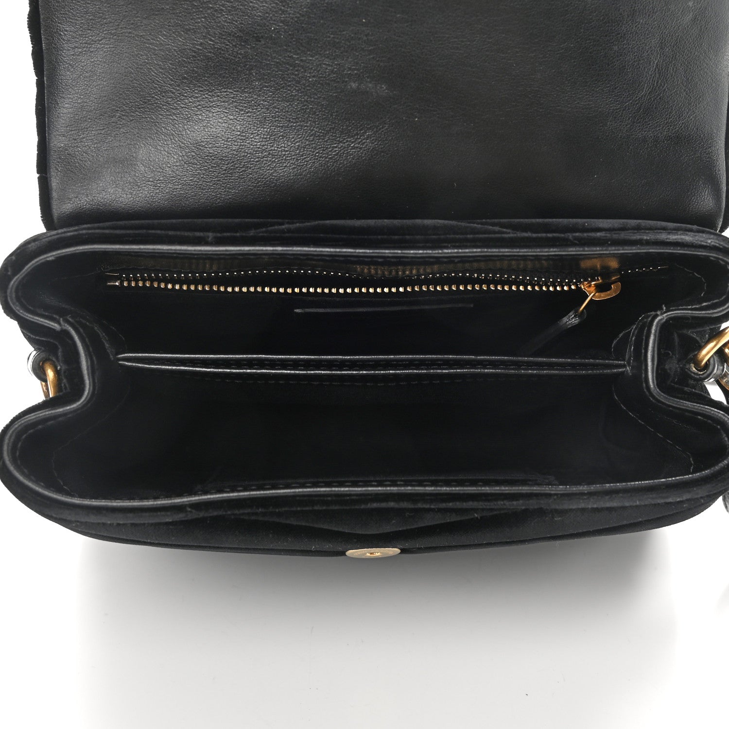 Saint Laurent Velvet Y Quilted Monogram Toy Loulou Chain Satchel French Black 5 of 11