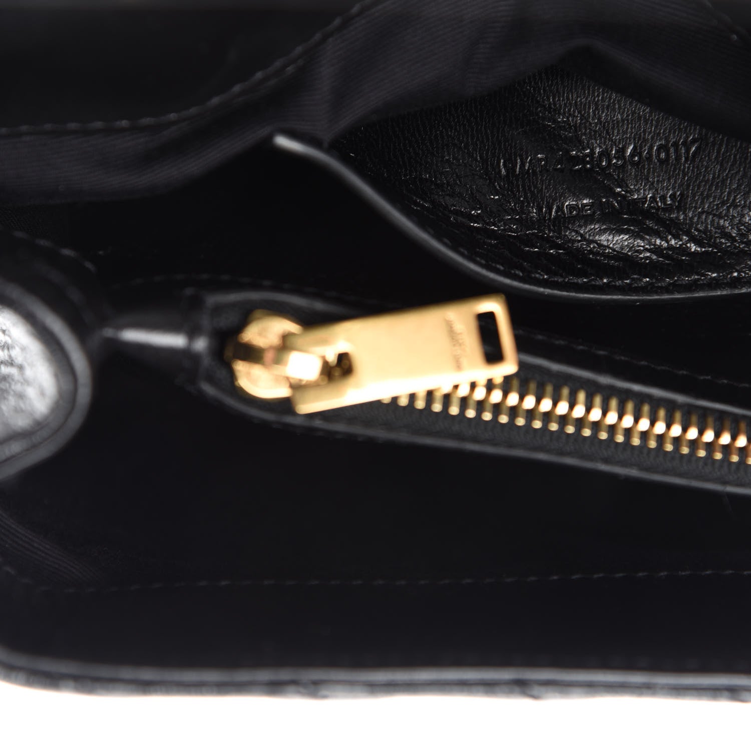 Saint Laurent Cracked Shiny Calfskin Matelasse Chevron Monogram Medium College Bag Black 10 of 11