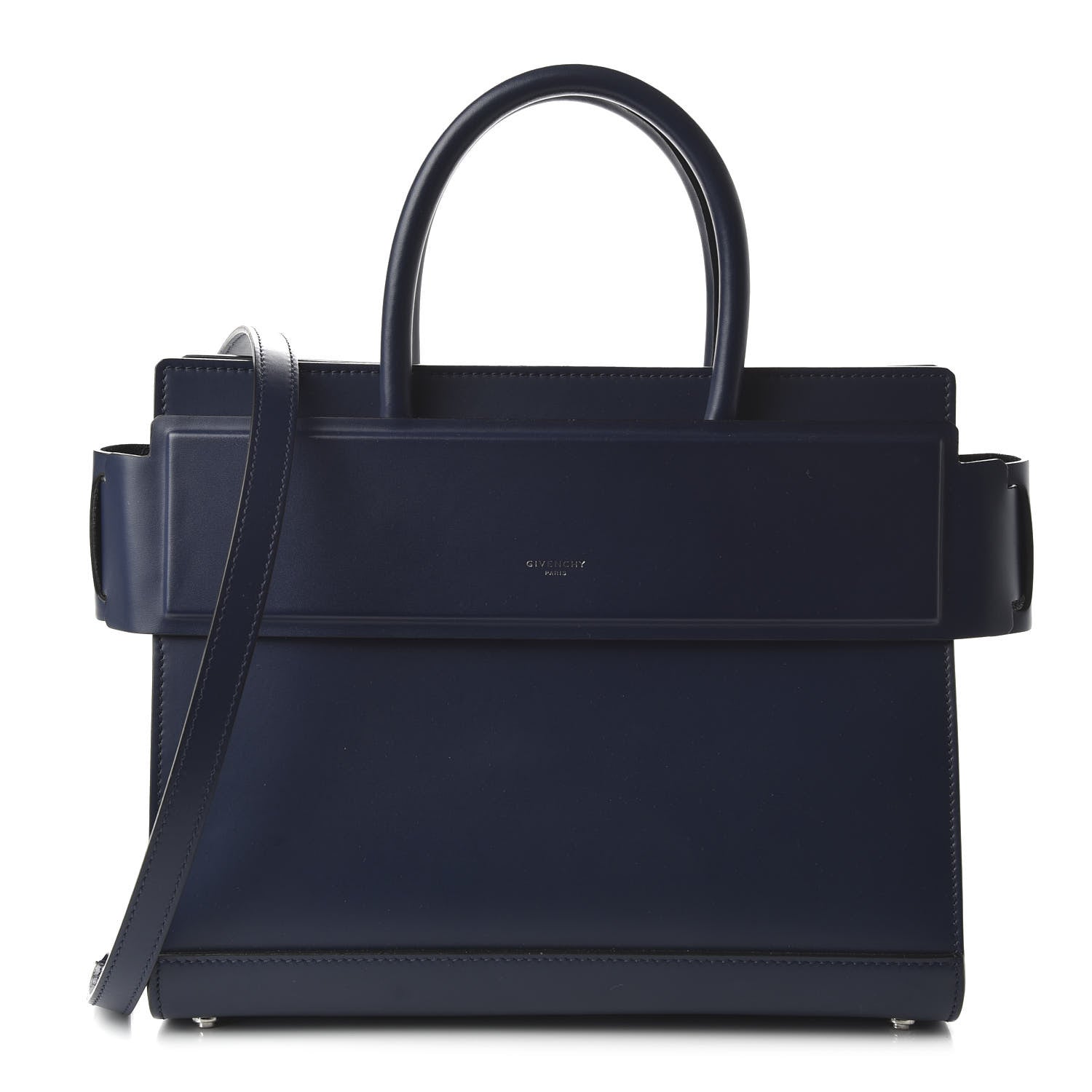 Givenchy Smooth Calfskin Small Horizon Satchel Night Blue 1 of 9