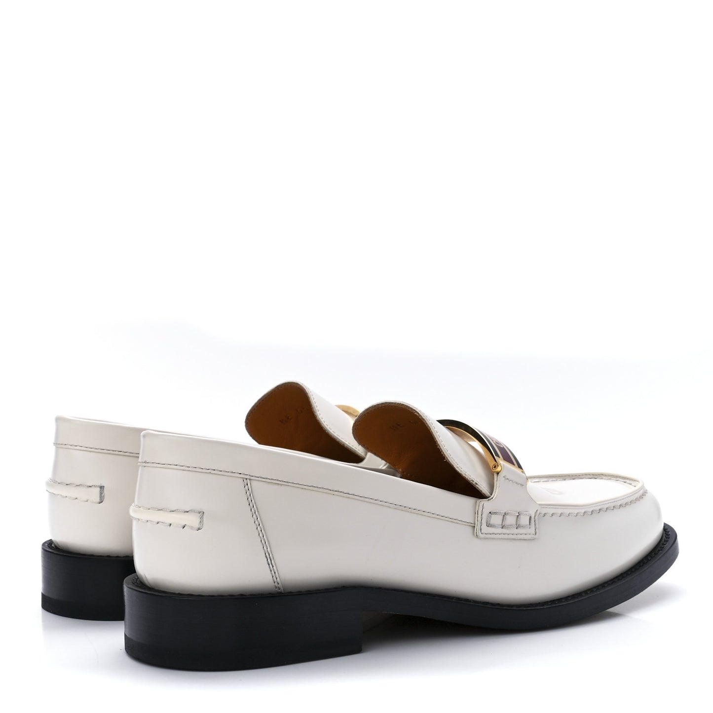 Brushed Calfskin Dior Code 15mm Loafers 41 Off White