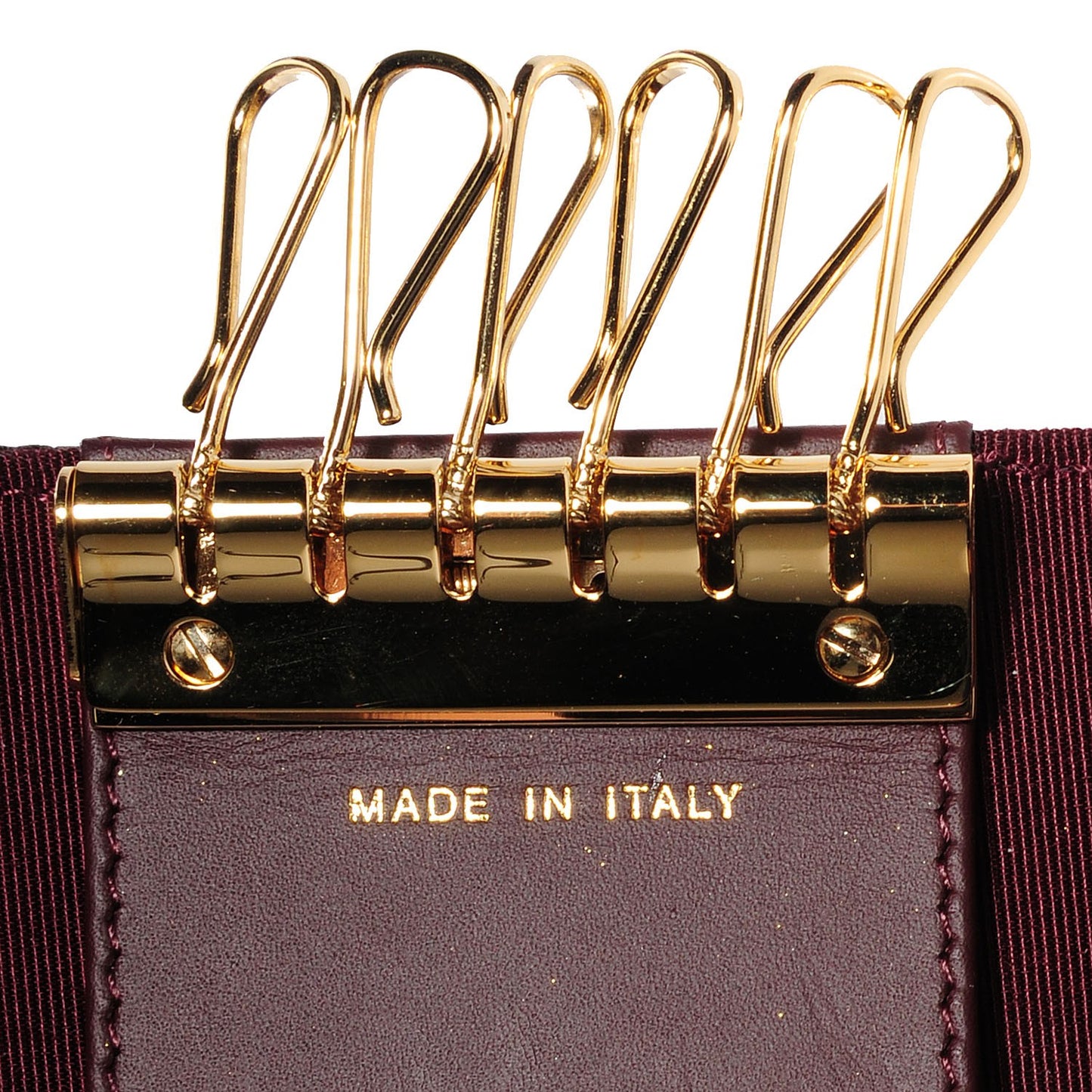 Caviar Quilted 6 Key Holder Black