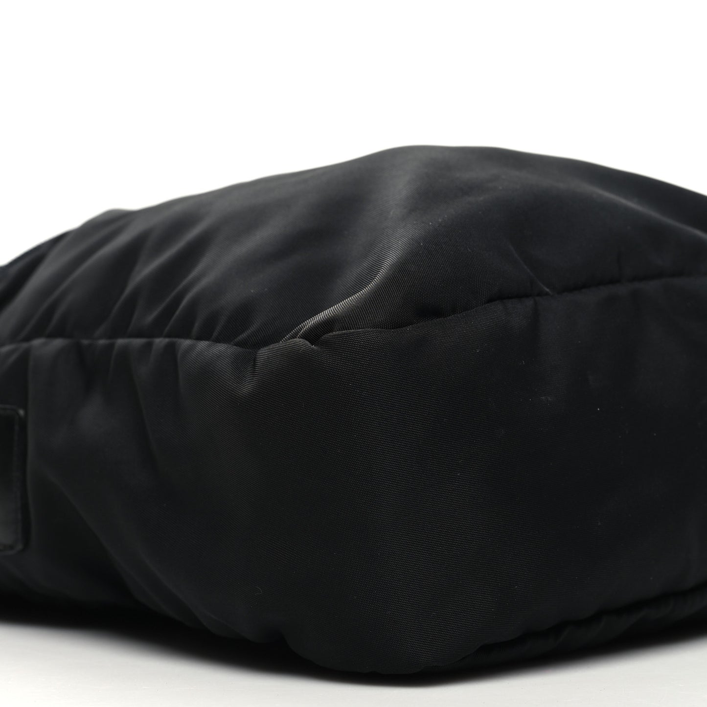 Nylon Flat Messenger Bag Black