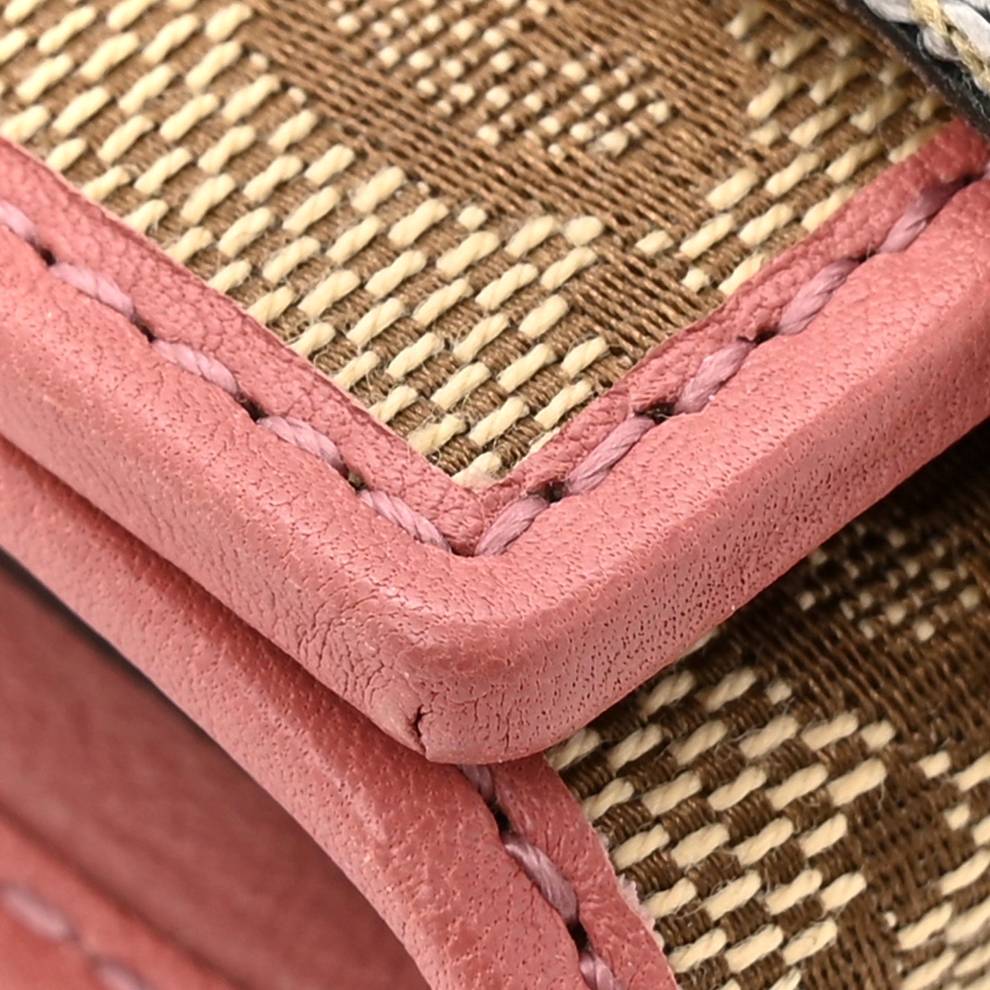 GG Supreme Monogram Wev 6 Key Holder Case Beige Pink