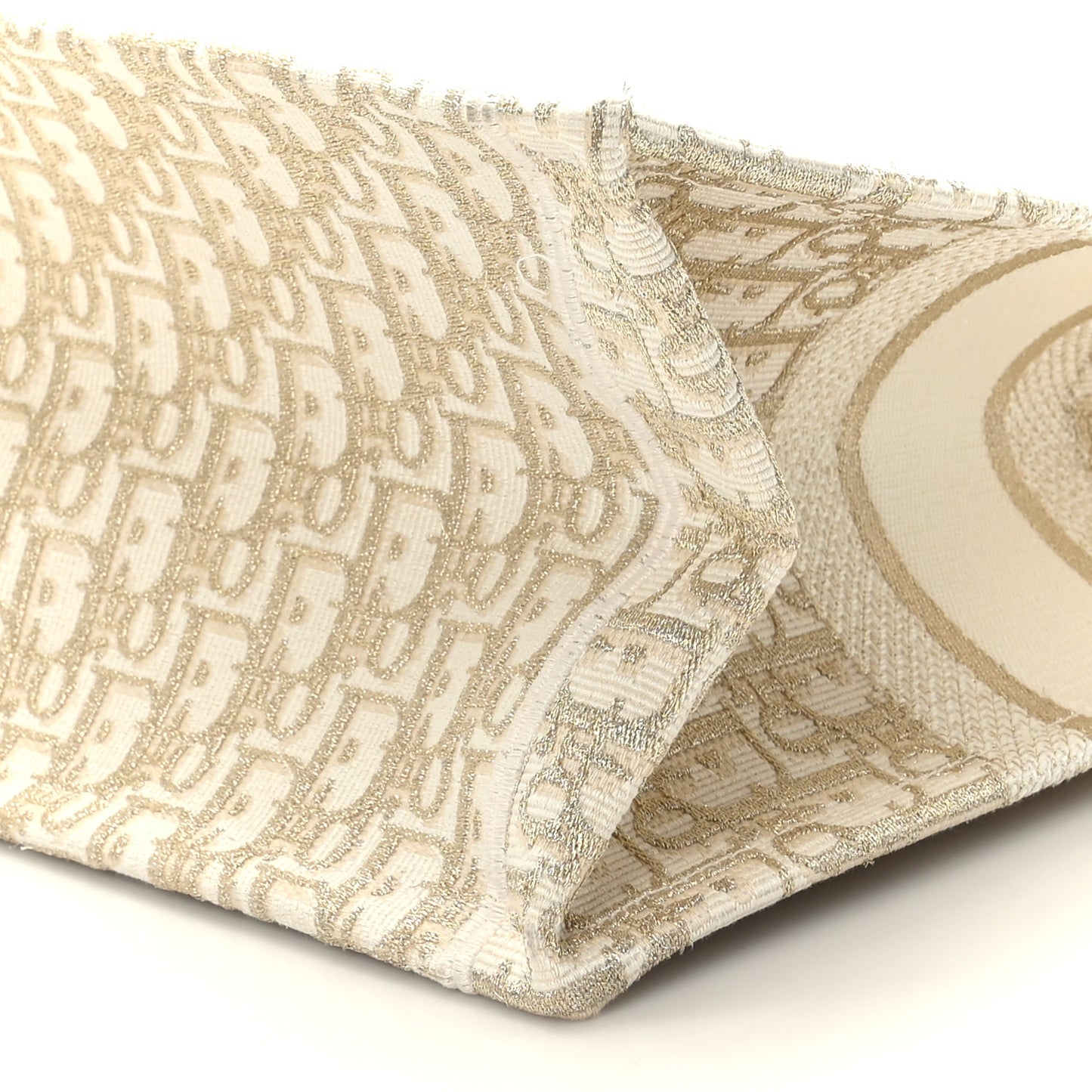 Oblique Medium Book Tote Gold Multicolor