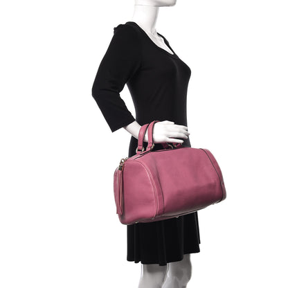 Gucci Pebbled Calfskin Medium Soho Boston Fresia Rose 2 of 13