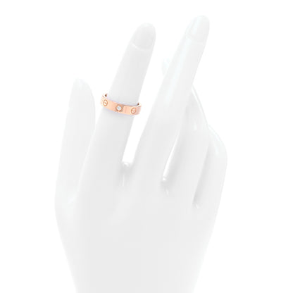 Cartier 18K Pink Gold Diamond 4mm LOVE Wedding Band Ring 49 5 2 of 5