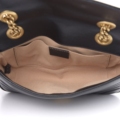 Gucci Calfskin Matelasse Mini GG Marmont Shoulder Bag Black 5 of 11