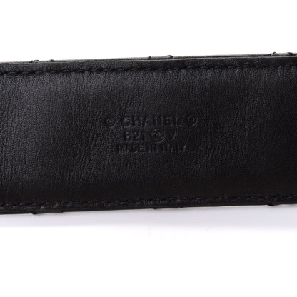 Chanel Calfskin Quilted CC Chain Belt 85 Black 3 of 8