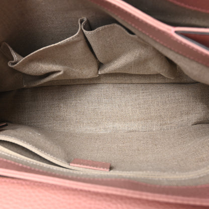 Gucci Dollar Calfskin Medium Interlocking G Top Handle Shoulder Bag Soft Pink 5 of 10