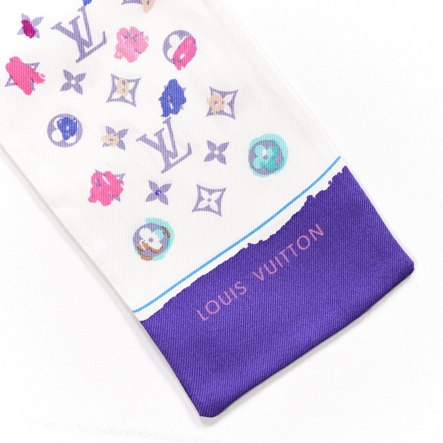 Silk Monogram Splash Bandeau