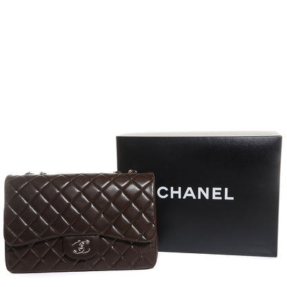 Chanel Caviar Quilted Jumbo Single Flap Dark Brown 5 of 9