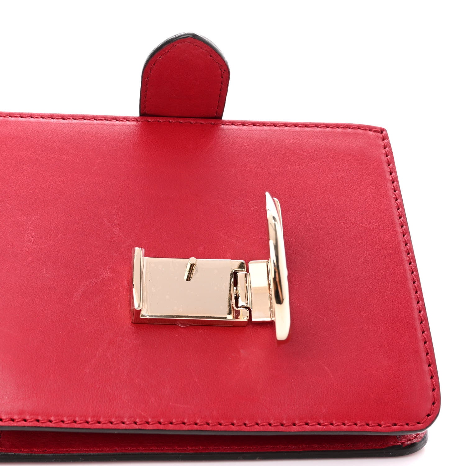 Gucci Calfskin Small 1973 Shoulder Flap Bag Hibiscus Red 15 of 19
