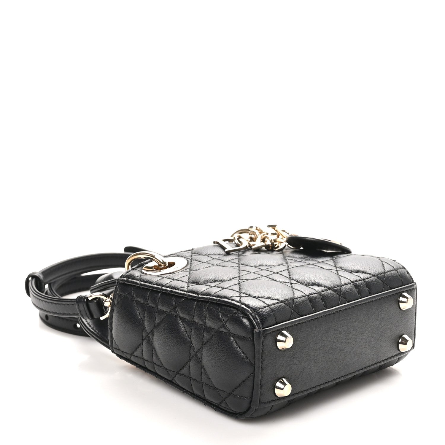Christian Dior Lambskin Cannage Micro Lady Dior Black 4 of 10