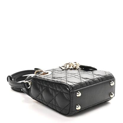 Christian Dior Lambskin Cannage Micro Lady Dior Black 4 of 10