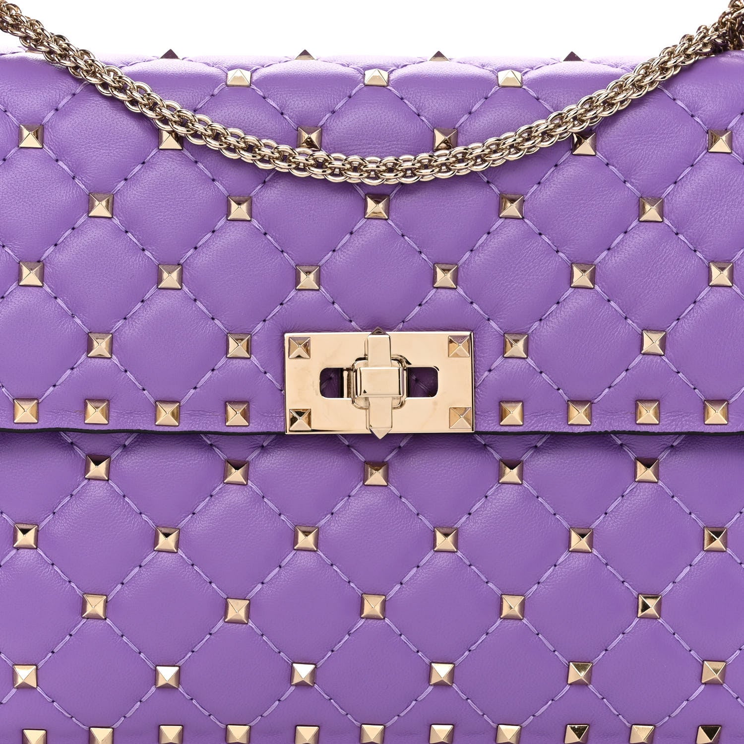 Valentino Garavani Nappa Medium Rockstud Spike Shoulder Bag Glicine 7 of 11