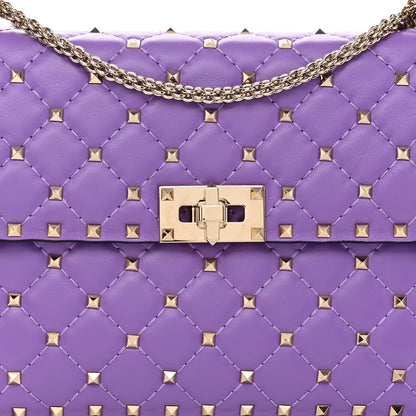 Valentino Garavani Nappa Medium Rockstud Spike Shoulder Bag Glicine 7 of 11