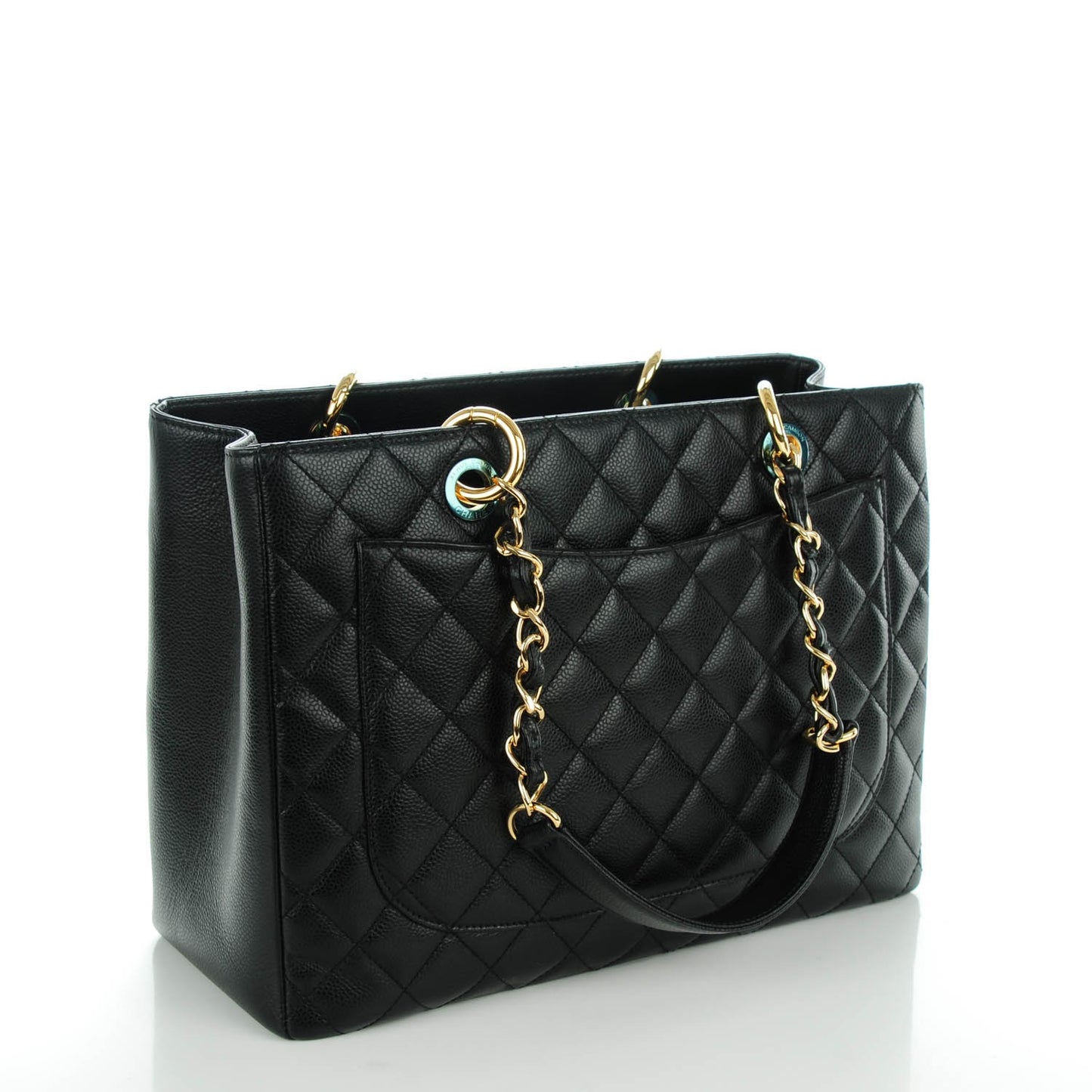 Caviar Quilted Grand Shopping Tote GST Black