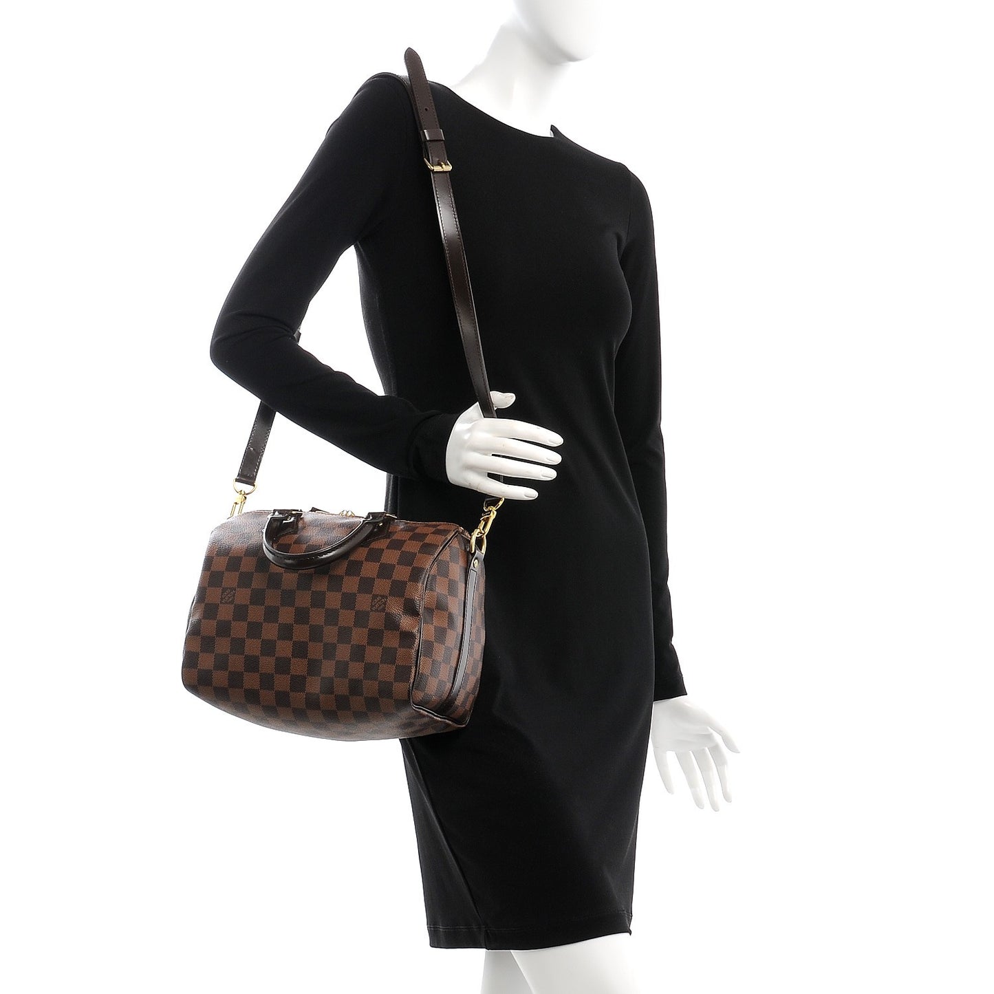 Damier Ebene Speedy Bandouliere 25