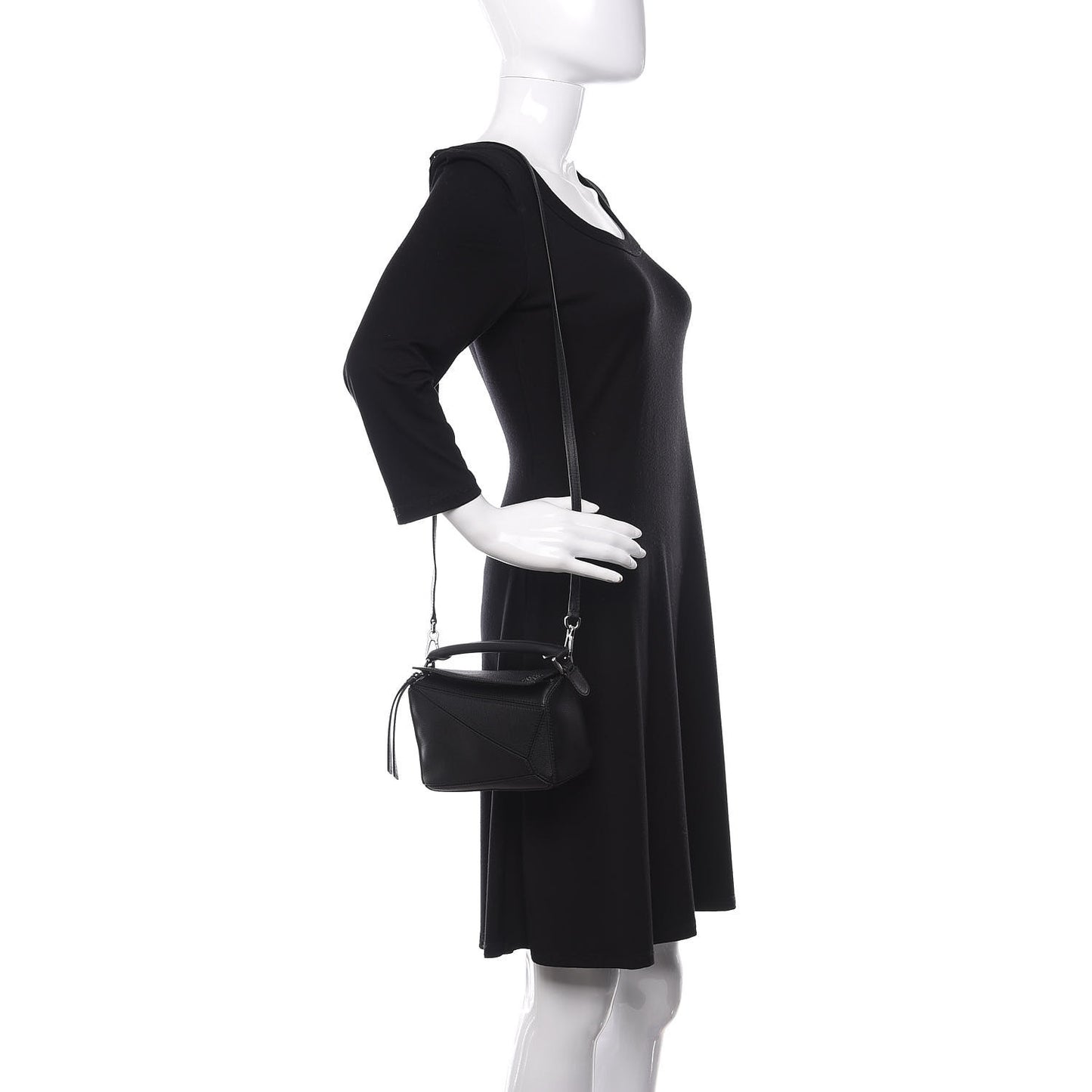 Calfskin Mini Puzzle Bag Black