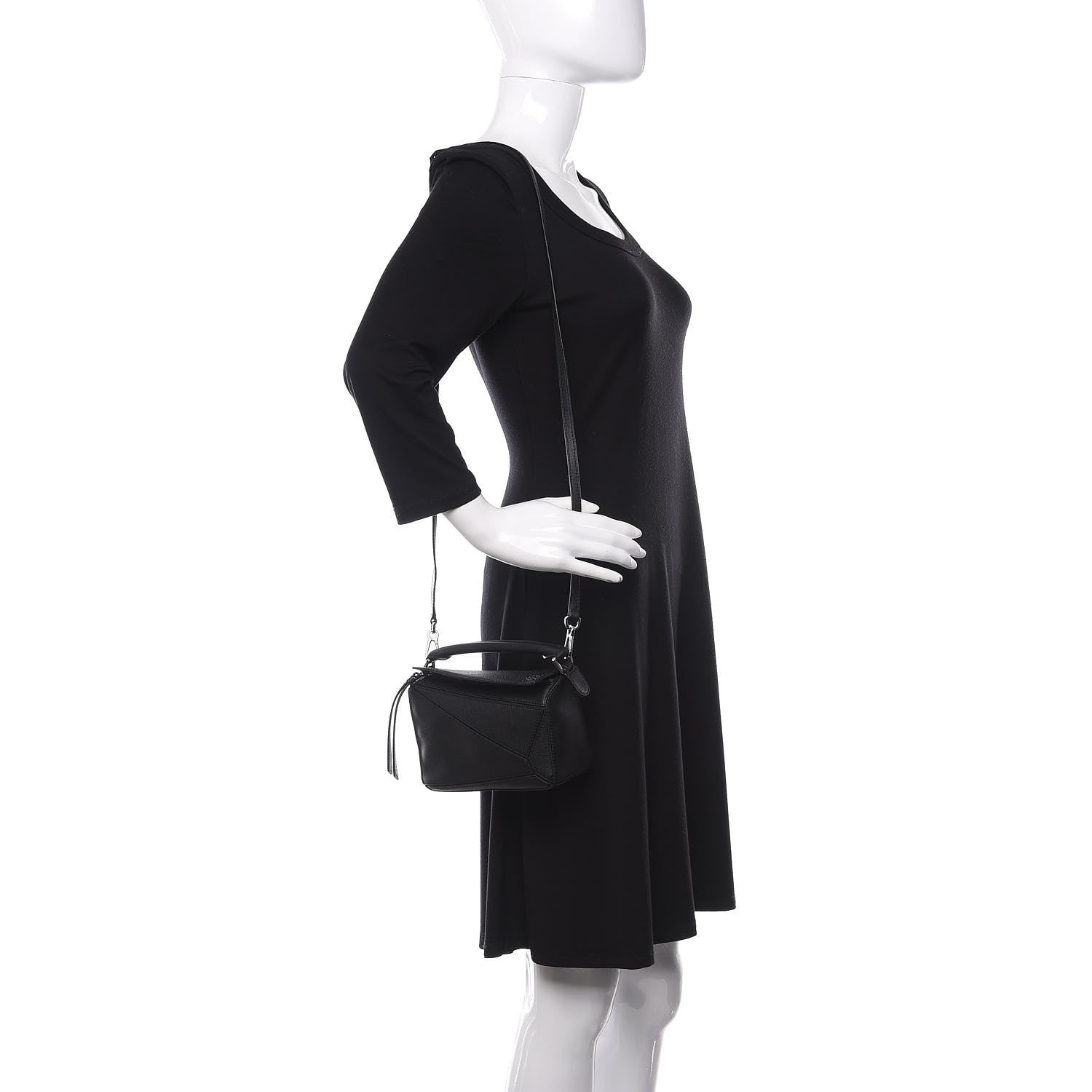 Loewe Calfskin Mini Puzzle Bag Black 2 of 10