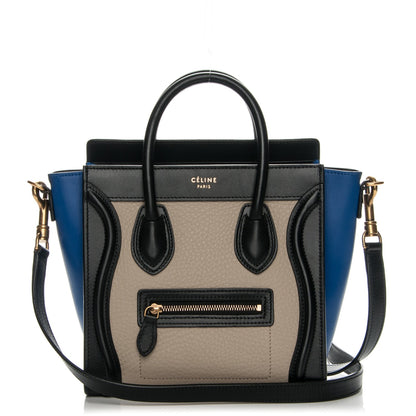Celine Bullhide Calfskin Nano Tri-Color Luggage Beige 1 of 6